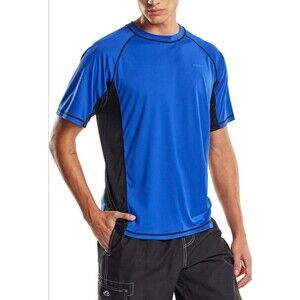 Tesla Men's UPF 50+Swim Shirt Loose-Fit Swim Tee Rashguard Top Size XL
